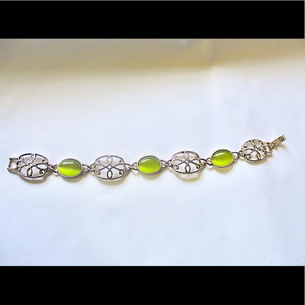 Jade real silver bracelet